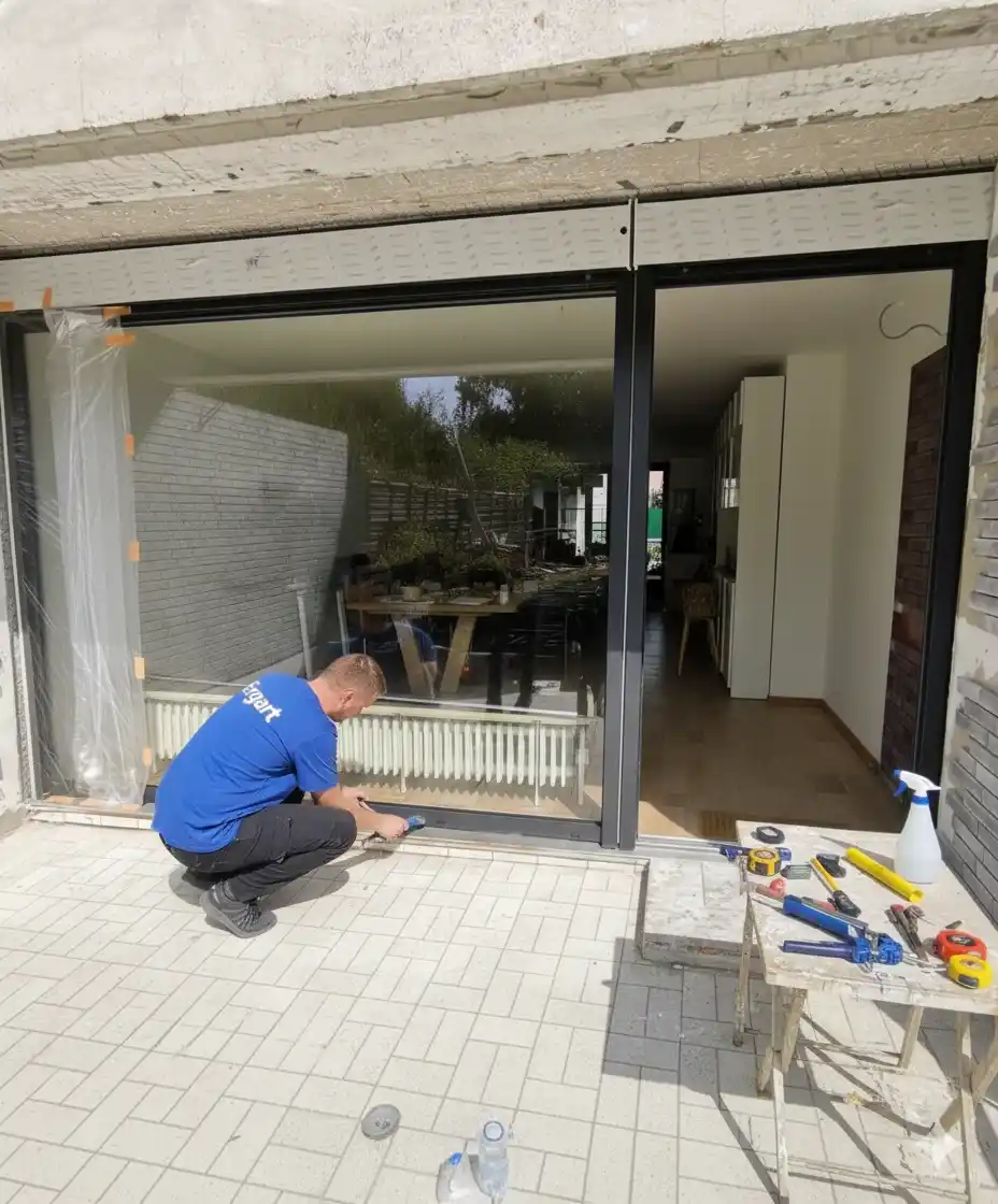 Finale Abdichtung und Justierung des Fensterelements – Qualitätskontrolle Fensterbau Neuss